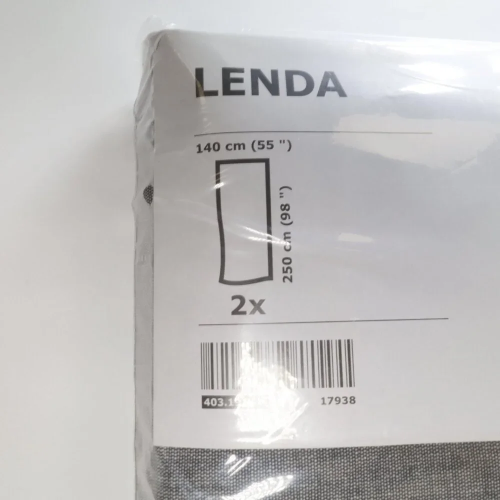 Ikea LENDA Gray Curtains 55